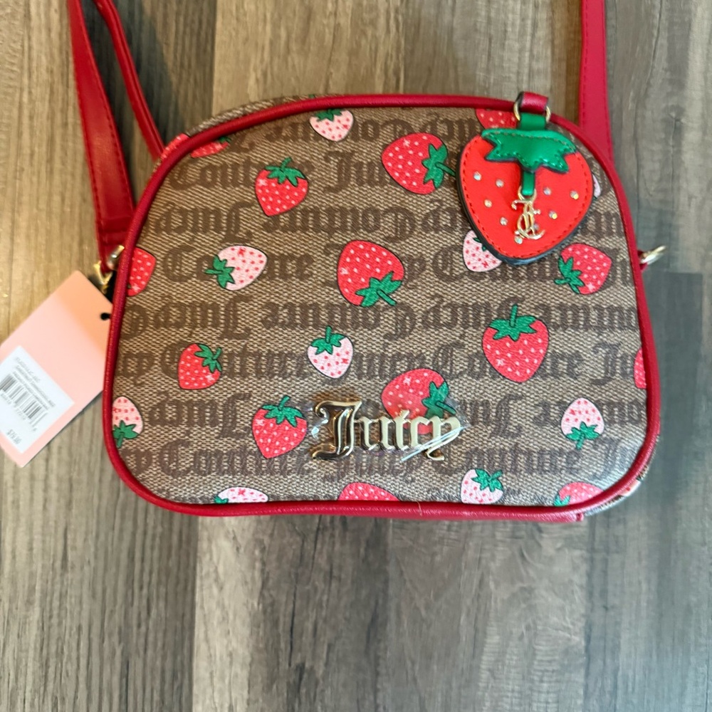 Juicy Couture Red and Brown Strawberry Crossbody Bag - Picture 5 of 16